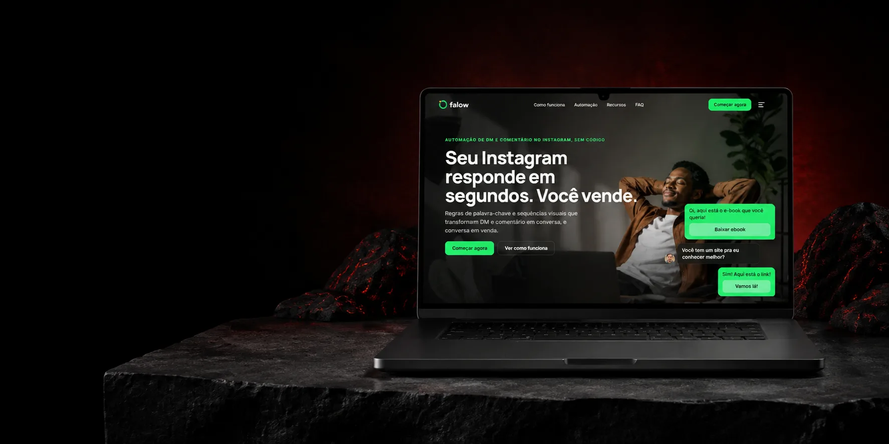 Página de entrada de um site da Safe apresentada num ecrã